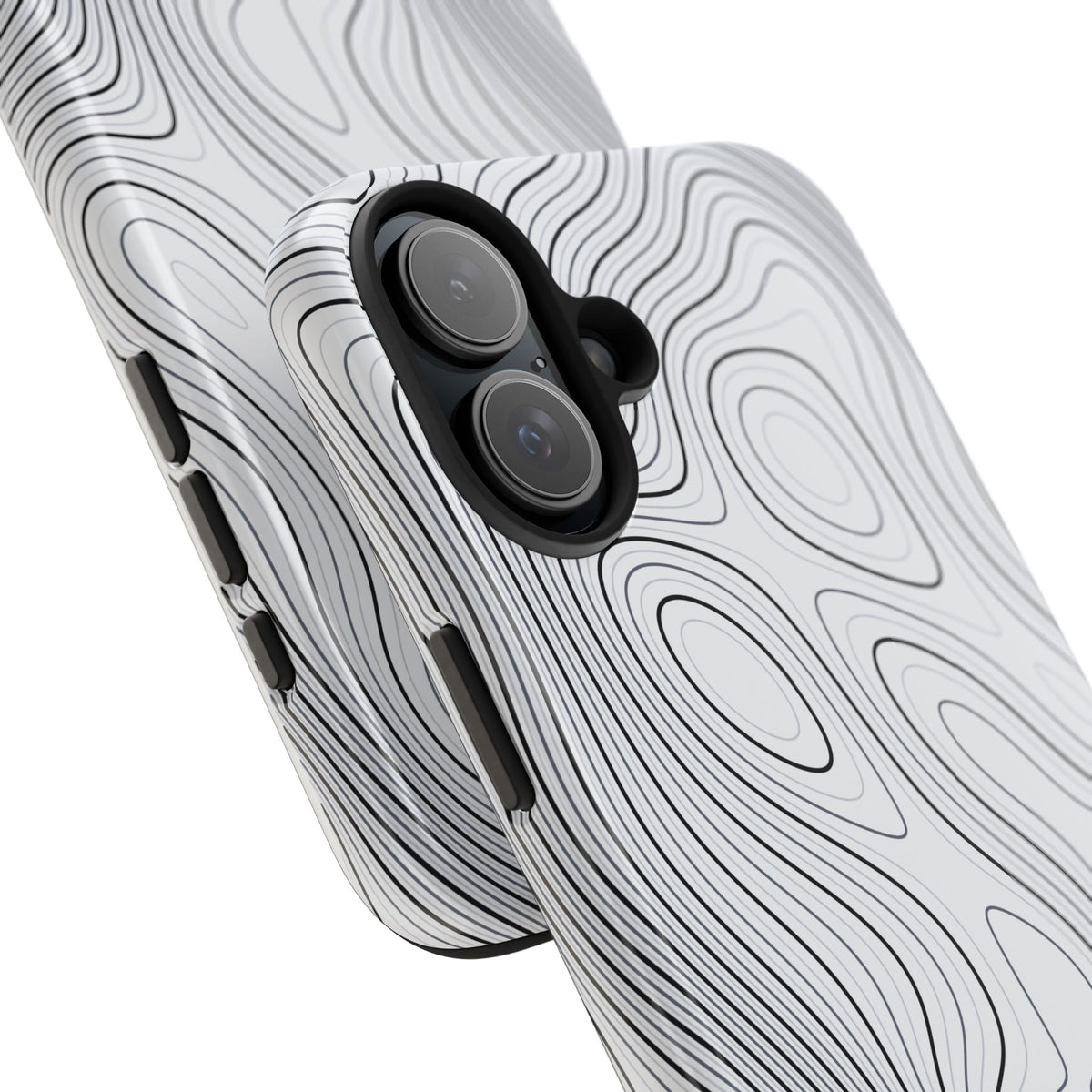 Lunar White Topo Phone Case – Tough Drop Protection iPhone & Samsung