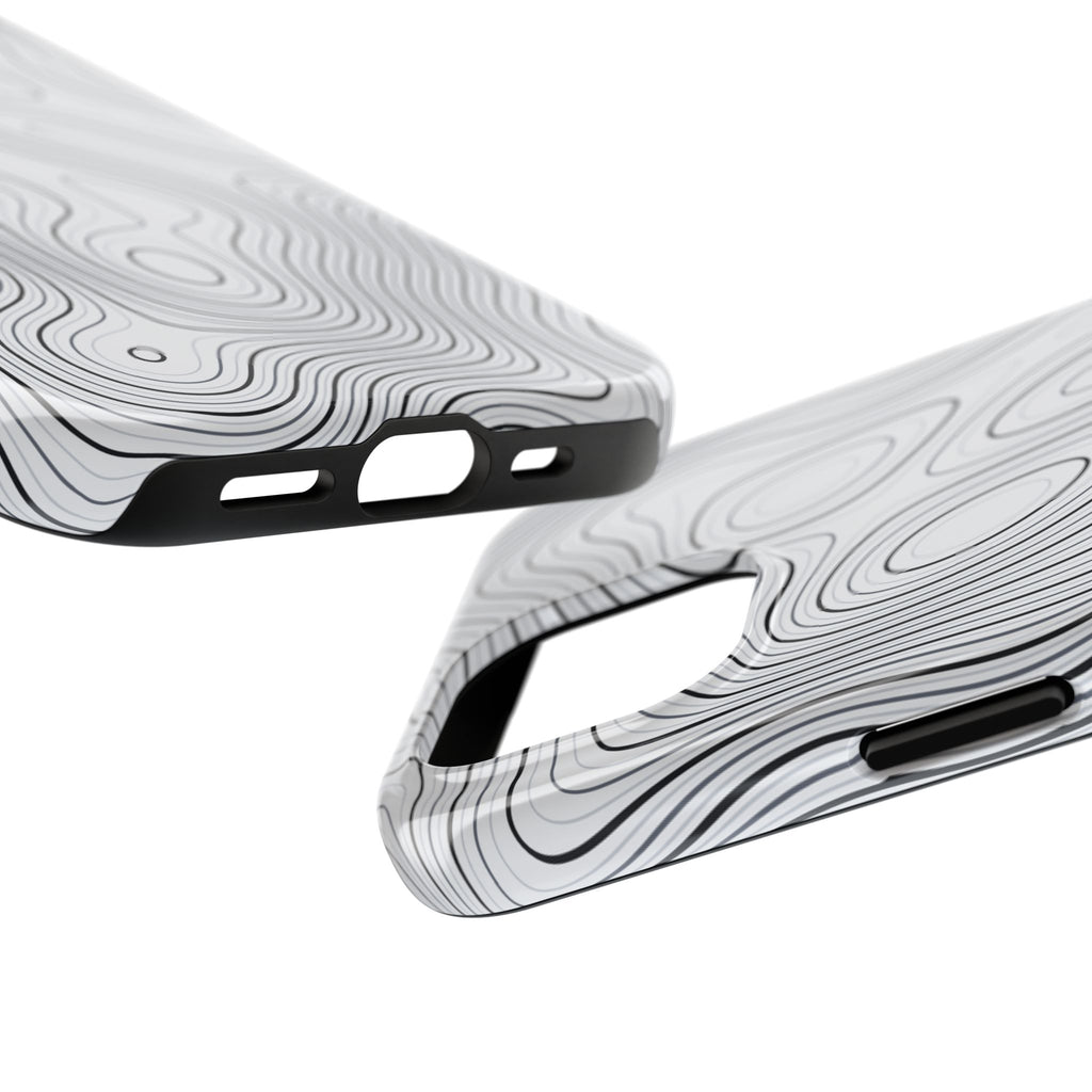 Lunar White Topo Phone Case – Tough Drop Protection iPhone & Samsung