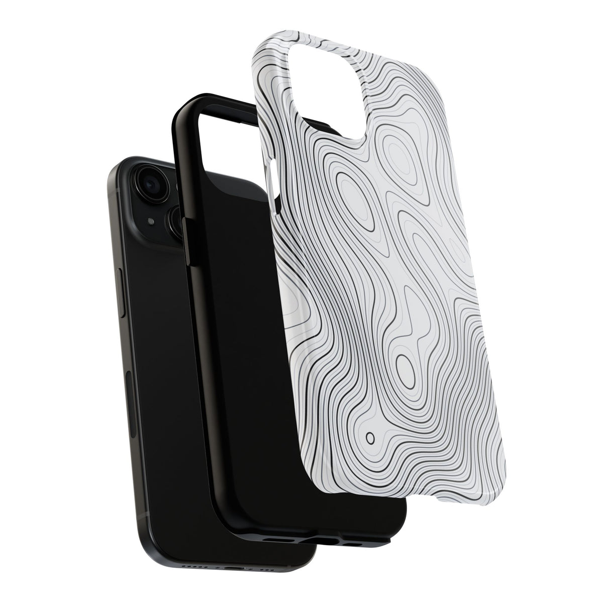Lunar White Topo Phone Case – Tough Drop Protection iPhone & Samsung