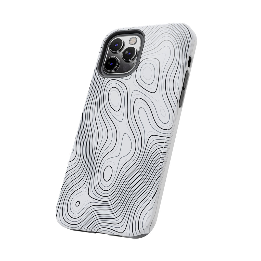 Lunar White Topo Phone Case – Tough Drop Protection iPhone & Samsung