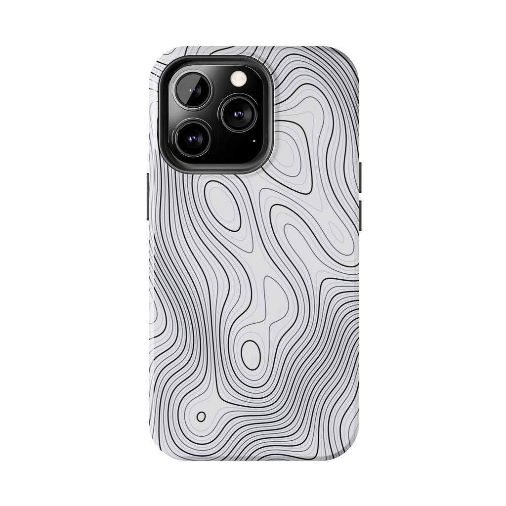 Lunar White Topo Phone Case – Tough Drop Protection iPhone & Samsung