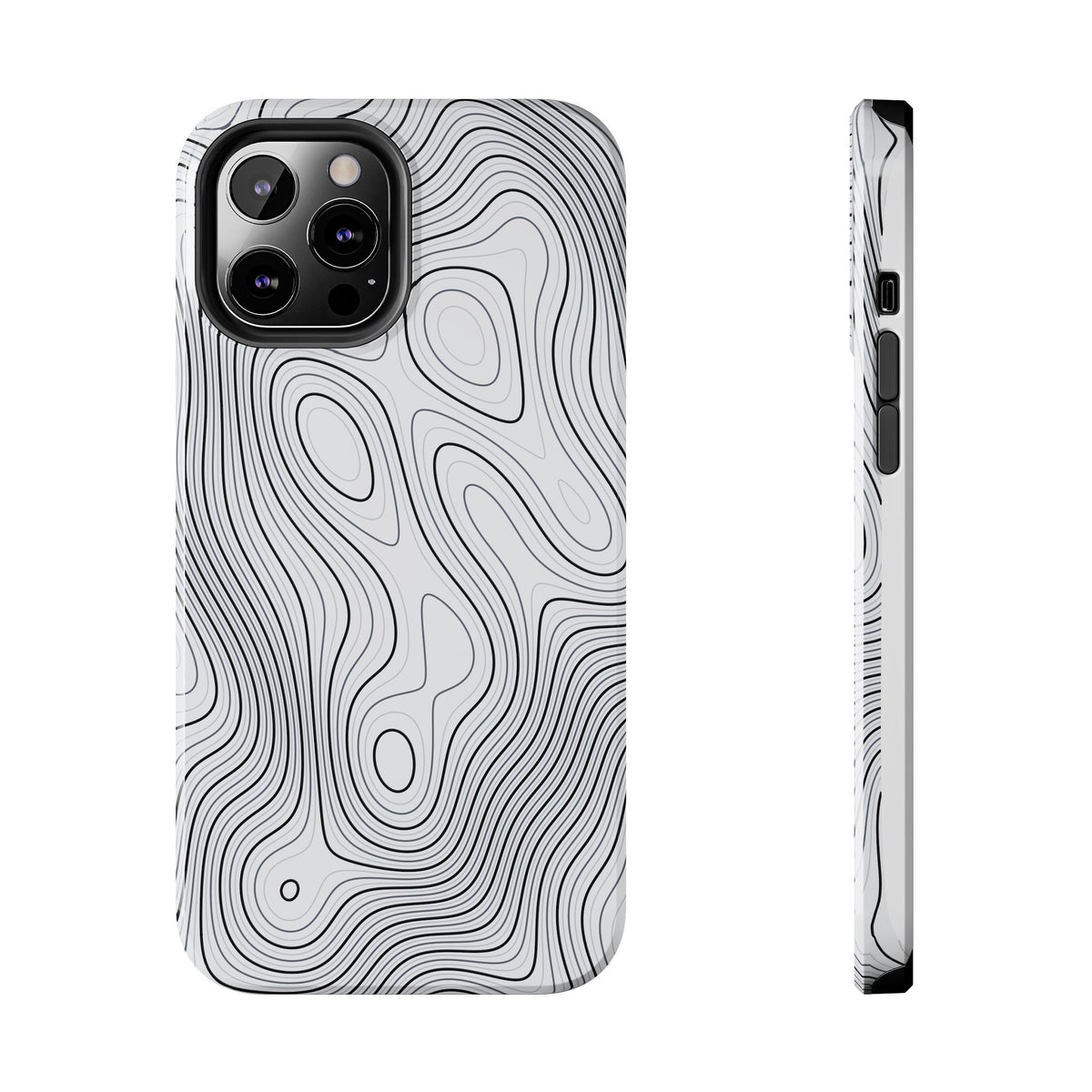 Lunar White Topo Phone Case – Tough Drop Protection iPhone & Samsung