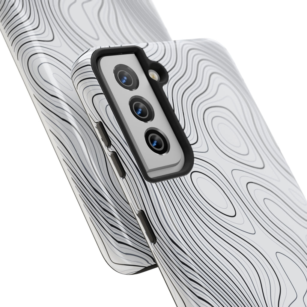 Lunar White Topo Phone Case – Tough Drop Protection iPhone & Samsung