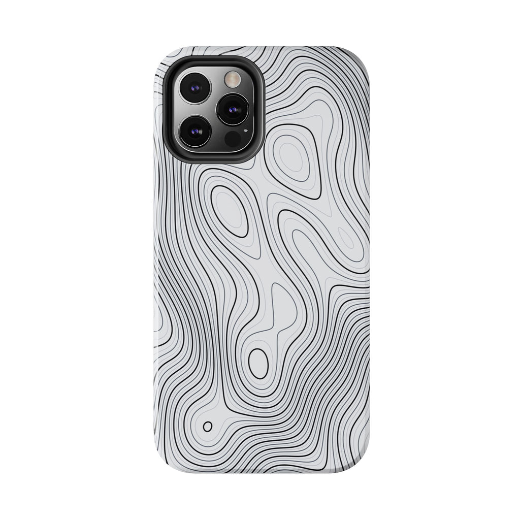 Lunar White Topo Phone Case – Tough Drop Protection iPhone & Samsung