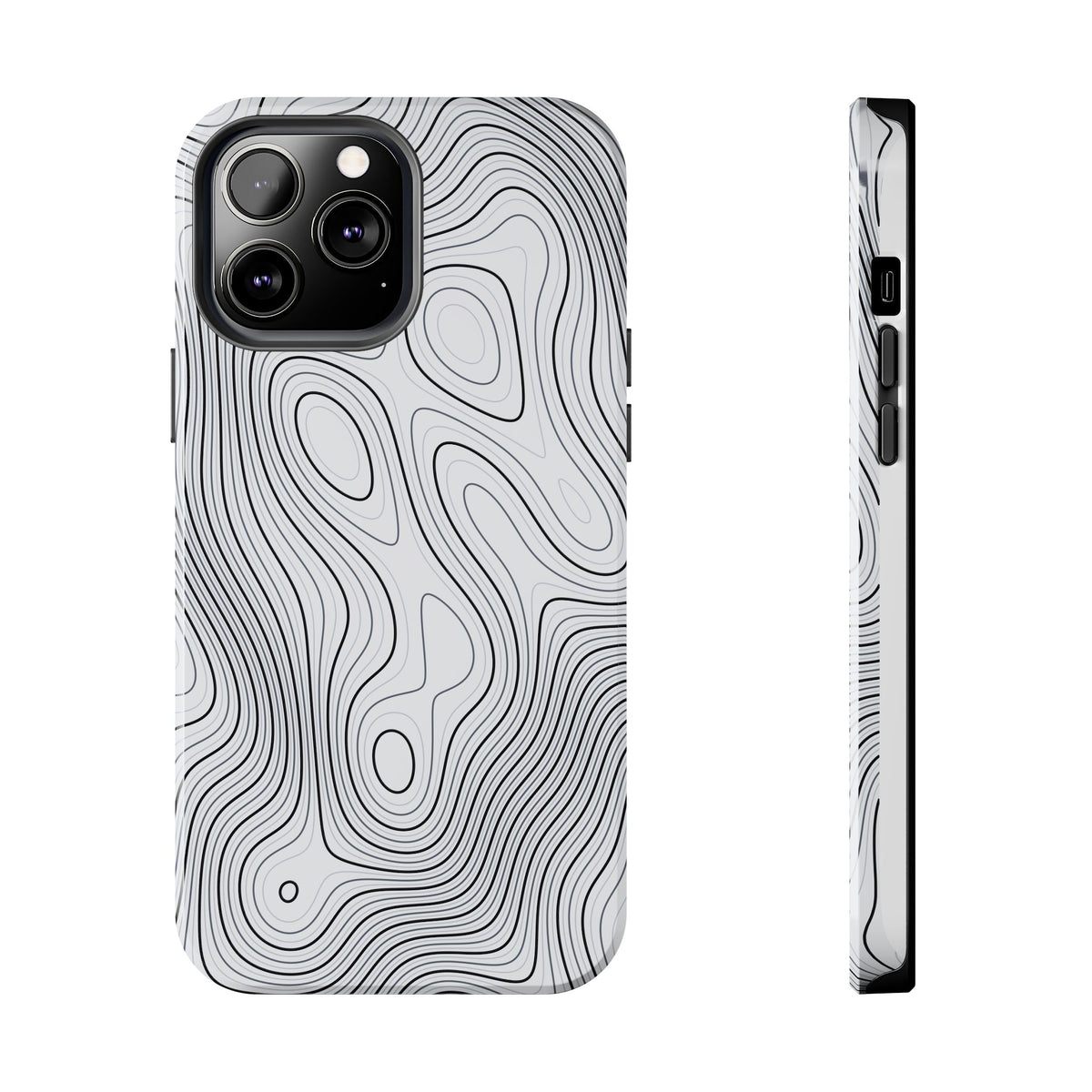 Lunar White Topo Phone Case – Tough Drop Protection iPhone & Samsung