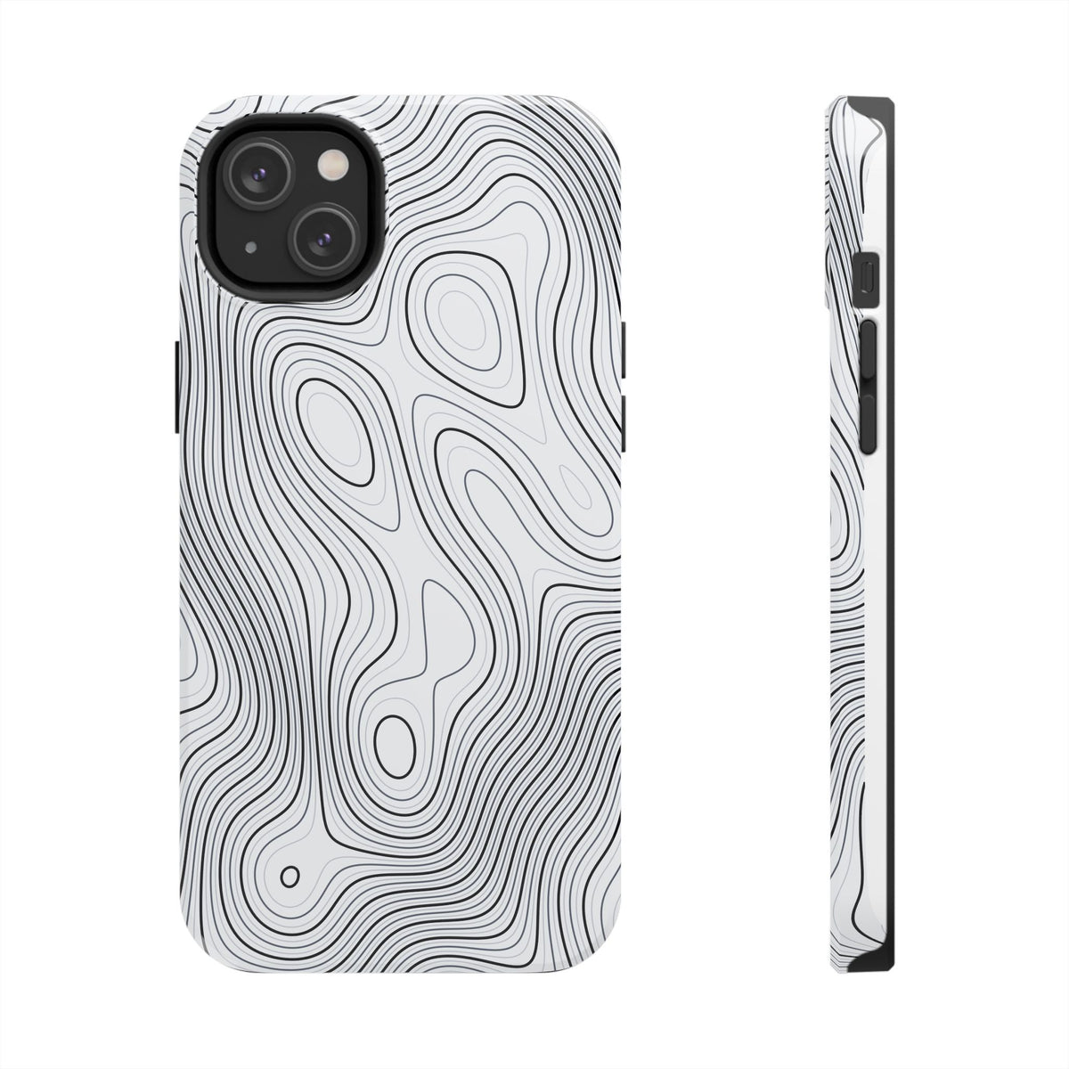 Lunar White Topo Phone Case – Tough Drop Protection iPhone & Samsung