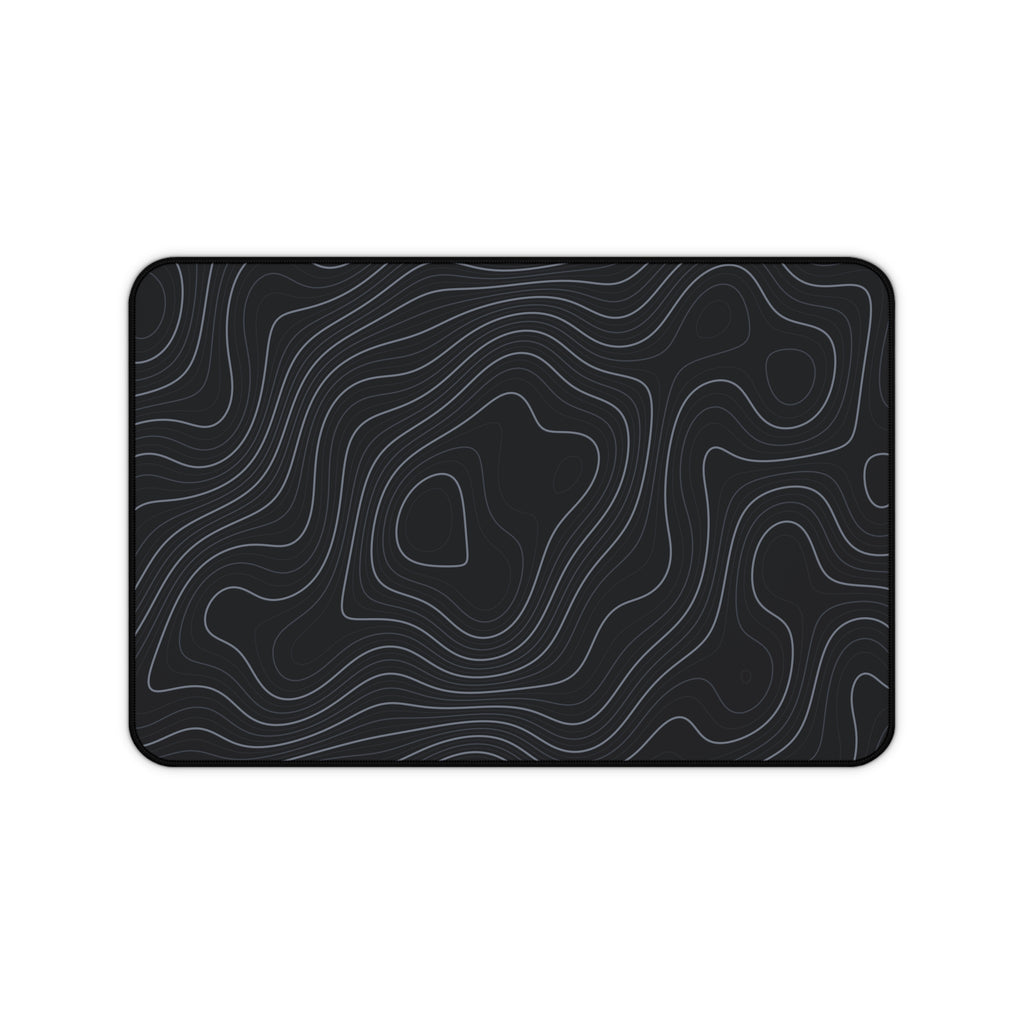 Obsidian Topo Desk Mat – Non-Slip Neoprene Gaming & Office Pad
