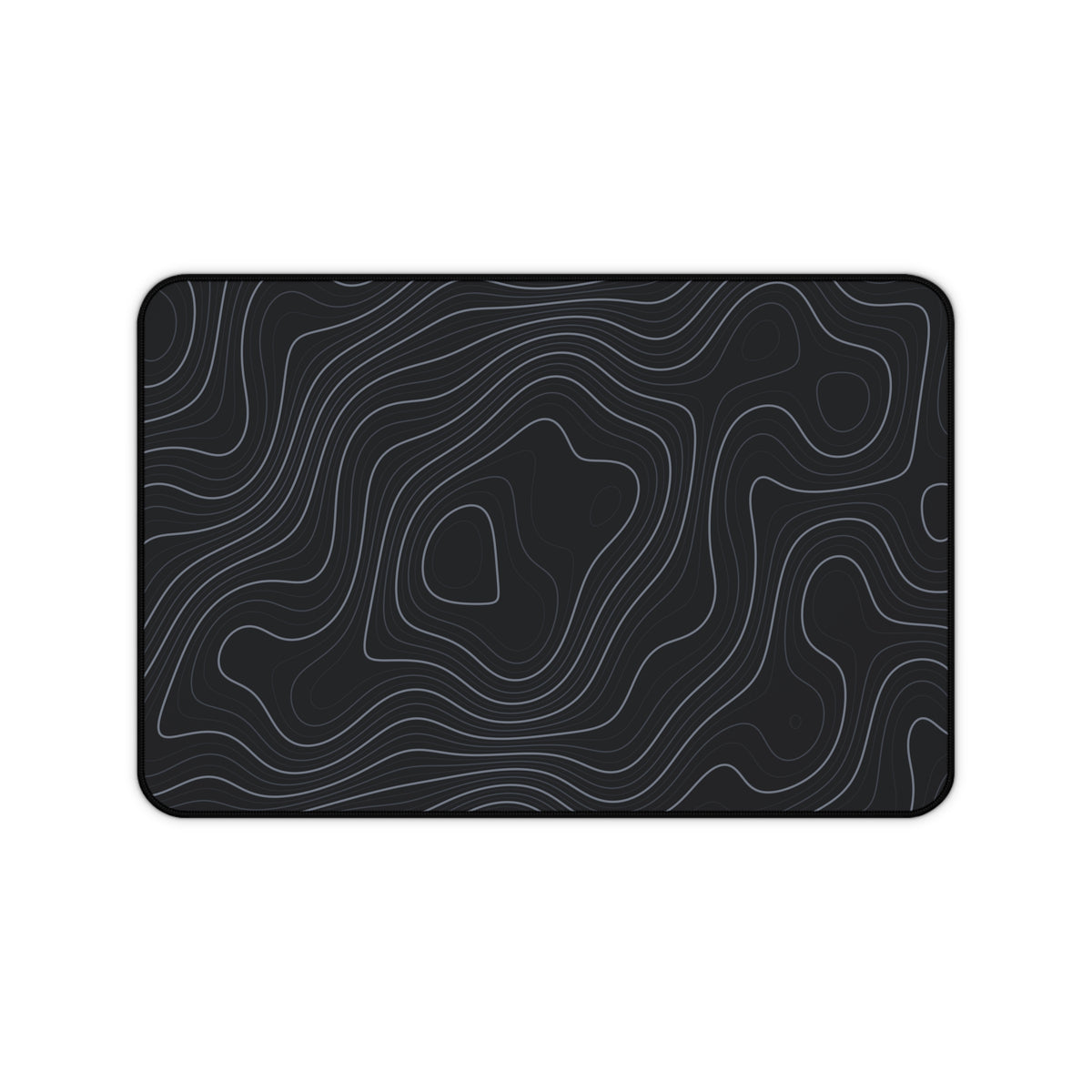 Obsidian Topo Desk Mat – Non-Slip Neoprene Gaming & Office Pad