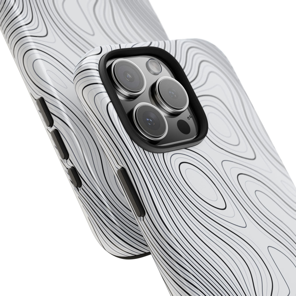 Lunar White Topo Phone Case – Tough Drop Protection iPhone & Samsung