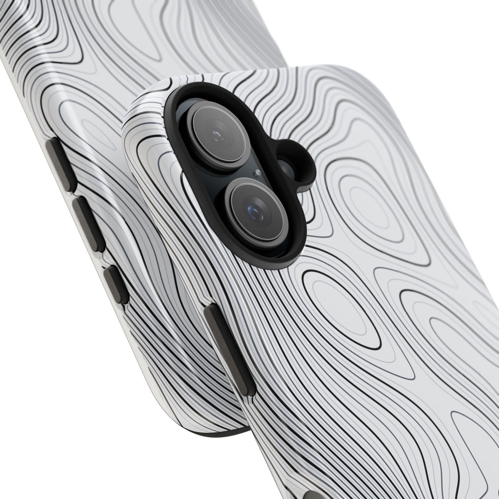 Lunar White Topo Phone Case – Tough Drop Protection iPhone & Samsung