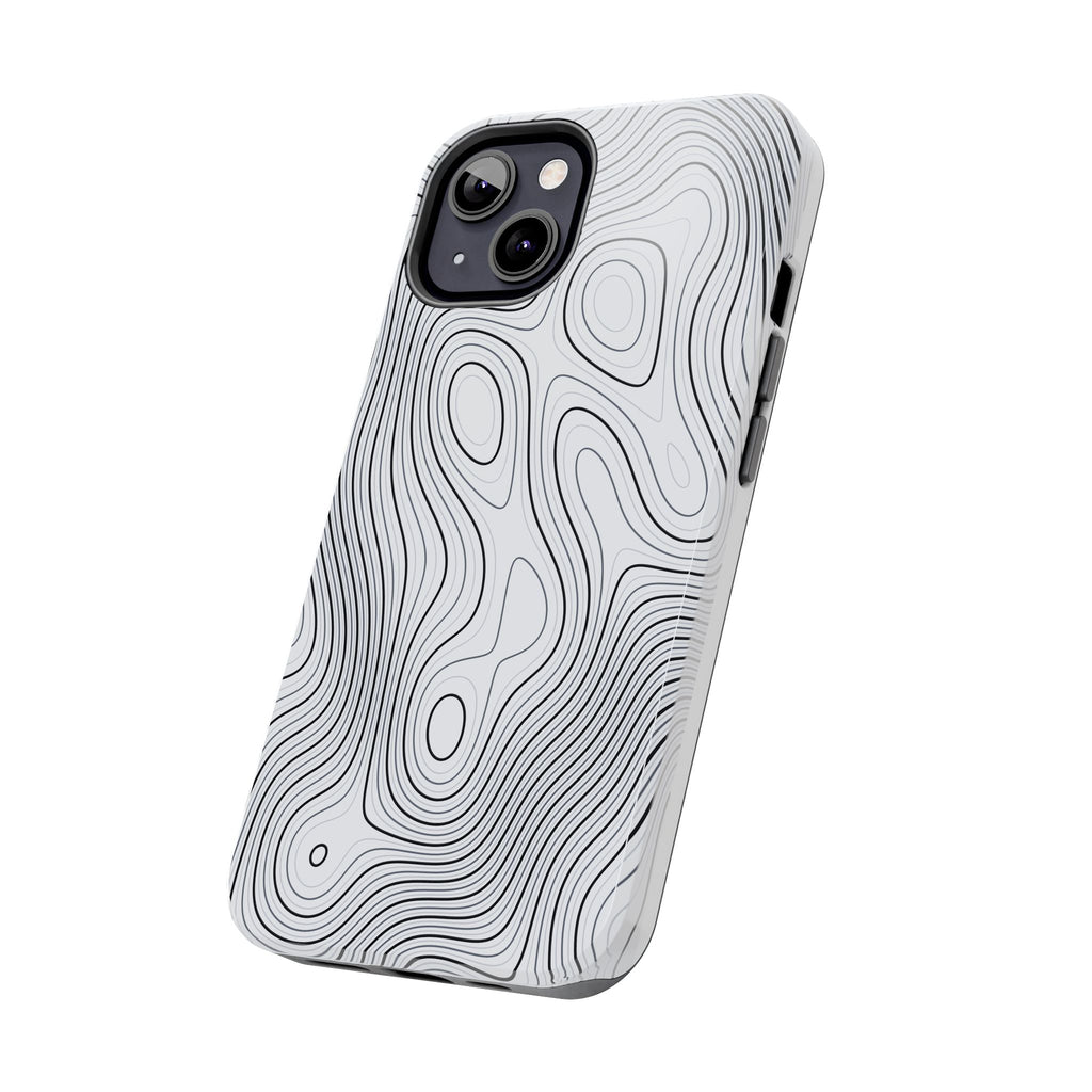 Lunar White Topo Phone Case – Tough Drop Protection iPhone & Samsung