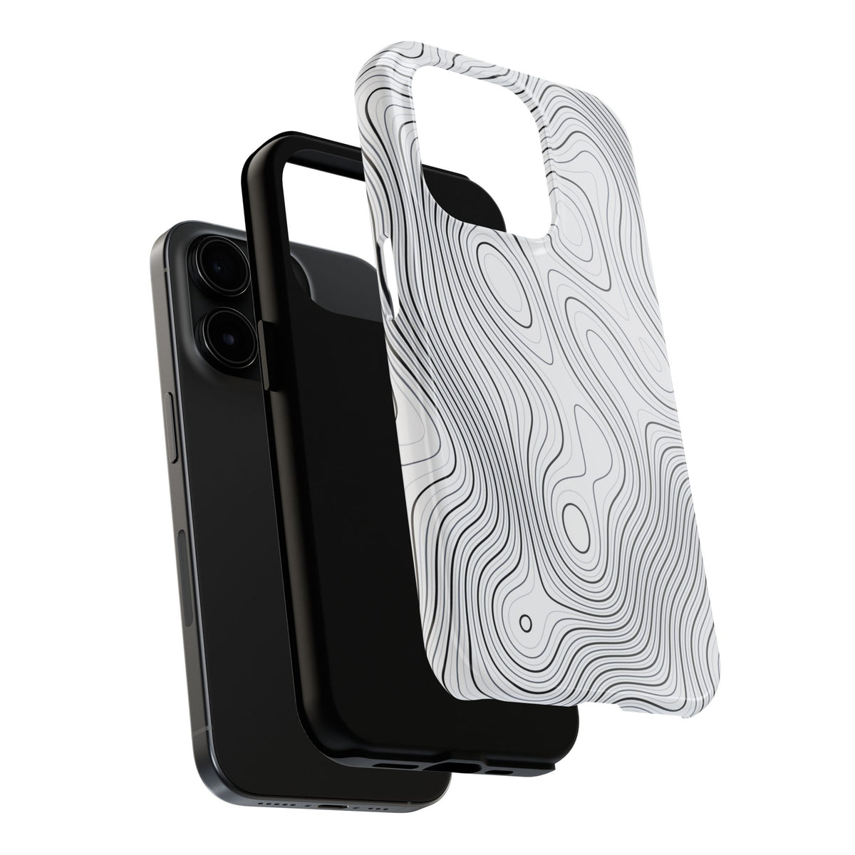Lunar White Topo Phone Case – Tough Drop Protection iPhone & Samsung
