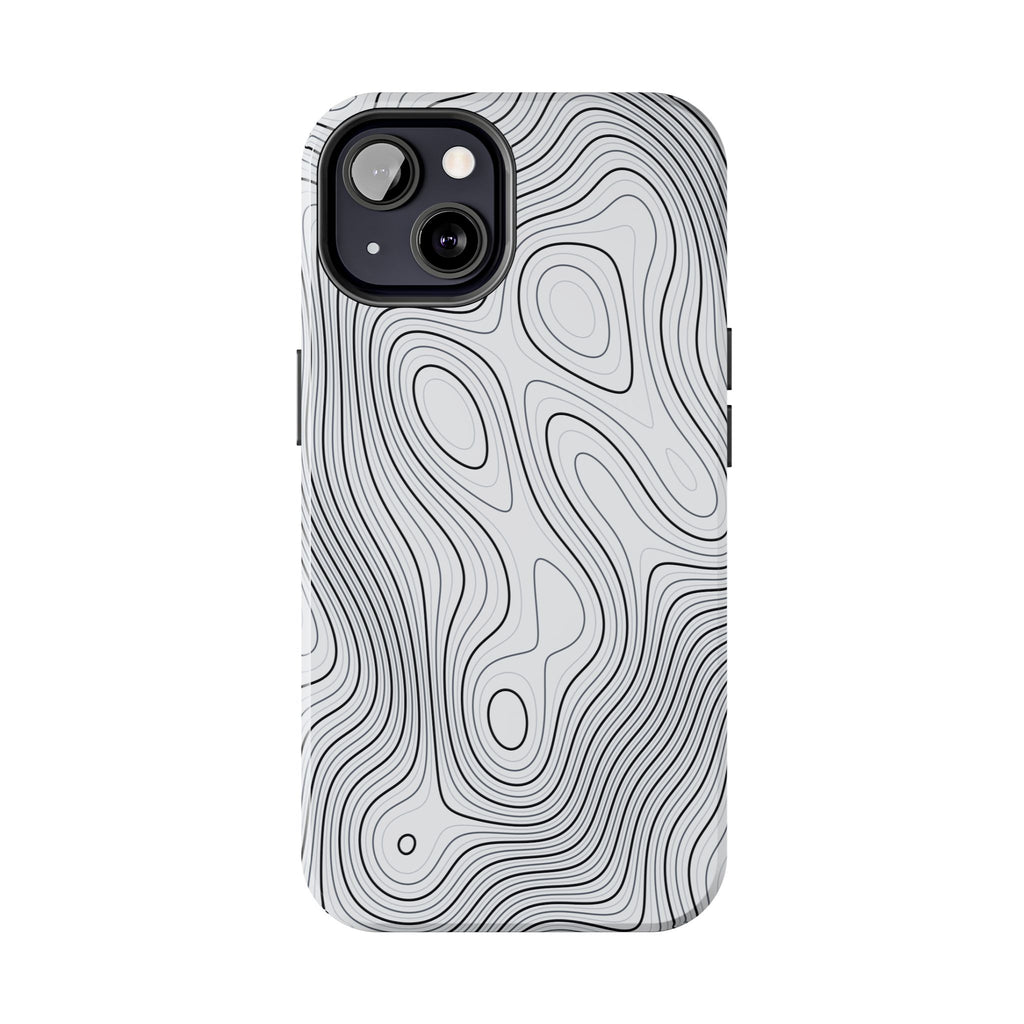 Lunar White Topo Phone Case – Tough Drop Protection iPhone & Samsung