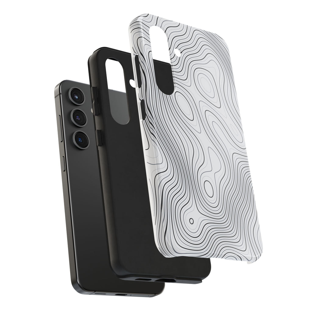 Lunar White Topo Phone Case – Tough Drop Protection iPhone & Samsung