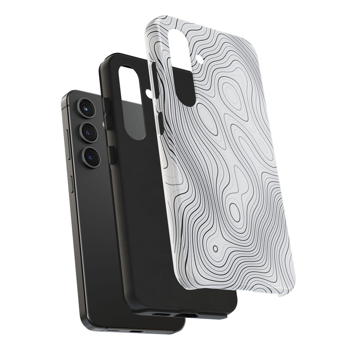 Lunar White Topo Phone Case – Tough Drop Protection iPhone & Samsung